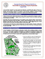 Fact sheet on Georgia's trauma physicians