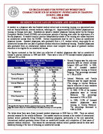 Characteristics of resident physicians in training during 1996 & 2006 : fall 2009