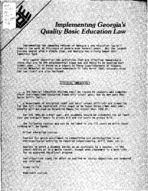 Implementing Georgia's quality basic education law