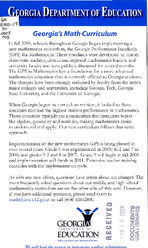 Georgia's math curriculum [2008]
