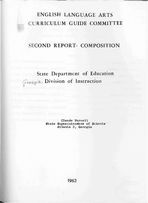 English language arts curriculum guide committee, second report - composition [1963]