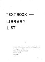Textbook- library list [1962]