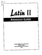 Latin II resource guide