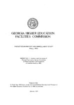 Inventory and utilization of physical facilities by Georgia institutions of higher education and projections of facilities needs to 1980 [Oct. 1971]
