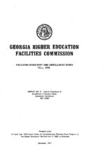 Interim projections of enrollment in Georgia higher education institutions 1971-1980 [Dec. 1971]