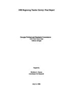 1998 beginning teacher survey : final report