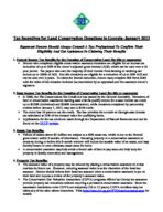 Tax incentives for land conservation donations in Georgia, January 2013