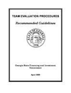 Team evaluation procedures: recommended guidelines [Apr. 2003]