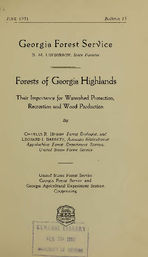 Forests of Georgia highlands : their importance for watershed protection, recreation and wood production