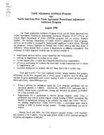 Trade Adjustment Assistance Program and North American Free Trade Agreement Transitional Adjustment Assistance Program