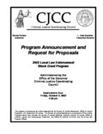 2003 Local Law Enforcement Block Grant (LLEBG) Program: program announcement and request for proposals [2003]