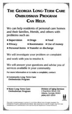The Georgia Long-Term Care Ombudsman Program can help