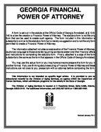 Georgia financial power of attorney [Jan. 2011]