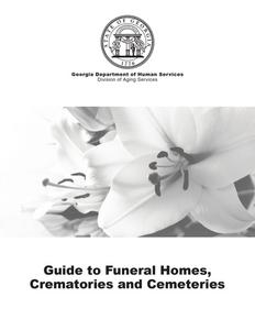 Guide to funeral homes, crematories and cemeteries
