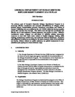 Georgia Department of Human Services refugee resettlement state plan