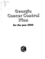 Georgia cancer control plan for the year 2000