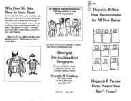 Hepatitis B shots now recommended for all new babies : hepatitis B vaccine helps protect your baby's future!