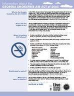 Information about the Georgia Smokefree Air Act of 2005 [July 18, 2005]