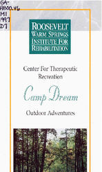 Roosevelt Warm Springs Institute for Rehabilitation, Center for Therapeutic Recreation, Camp Dream outdoor adventures