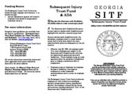 Georgia (SITF) Subsequent Injury Trust Fund: aiding workers with disabilities and their employers [2007]