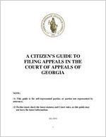 A citizen's guide to filing appeals in the Court of Appeals of Georgia