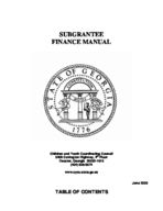 Subgrantee finance manual [June 2006]
