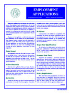 Employment applications