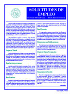 Employment applications. Spanish