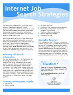 Internet job search strategies
