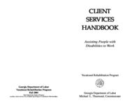 Client services handbook : assisting people with disabilities to work / Vocational Rehabilitation Program
