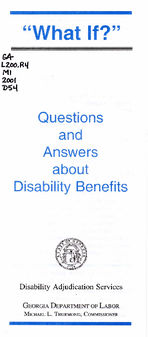 "What if?" : questions and answers about disability benefits