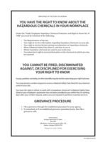You have the right to know about the hazardous chemicals in your workplace