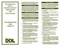Information about unemployment insurance for employers : tax reporting and liability