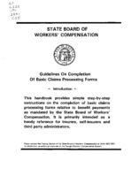 Guidelines on completion of basic claims processing forms [2001]