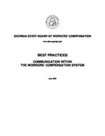 Best practices, communication within the workers' compensation system
