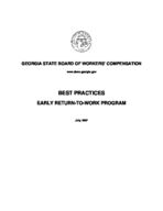 Best practices, early return to work program