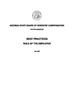 Best practices, role of employer
