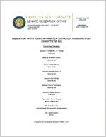 Final report of the Senate Information Technology Corridors Study Committee : SR 410