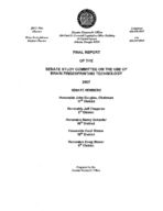Final report of the Senate Study Committee on the Use of Brain Fingerprinting Technology