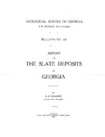 Report on the slate deposits of Georgia