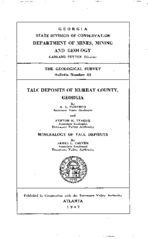 Talc deposits of Murray County, Georgia