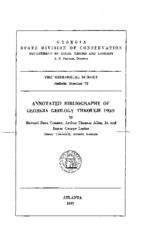 Annotated bibliography of Georgia geology through 1959