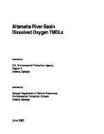 Altamaha River Basin dissolved oxygen TMDLs
