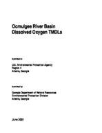 Ocmulgee River basin dissolved oxygen TMDLs