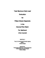 Total maximum daily load evaluation for fifteen stream segments in the Oconee River basin for sediment (biota impacted)