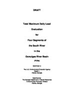 Draft total maximum daily load evaluation for four segments of the South River in the Ocmulgee River basin (PCBs)