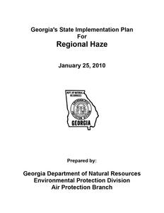 Georgia's state implementation plan for regional haze