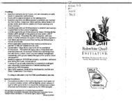 Bobwhite Quail Initiative / Wildlife Resources Divison, Game Management Section