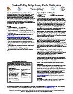 Guide to fishing Dodge County public fishing area