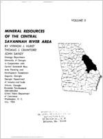 Mineral resources of the central Savannah River area, vol. 2
